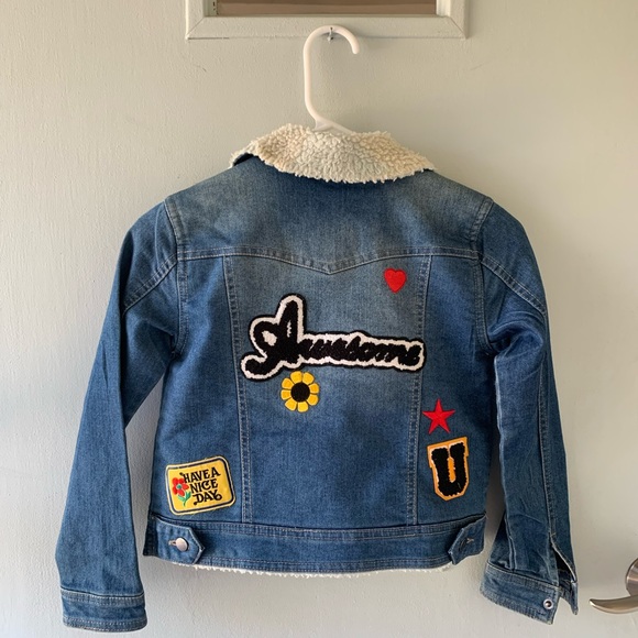 Kids jean jacket with patches - Picture 4 of 5